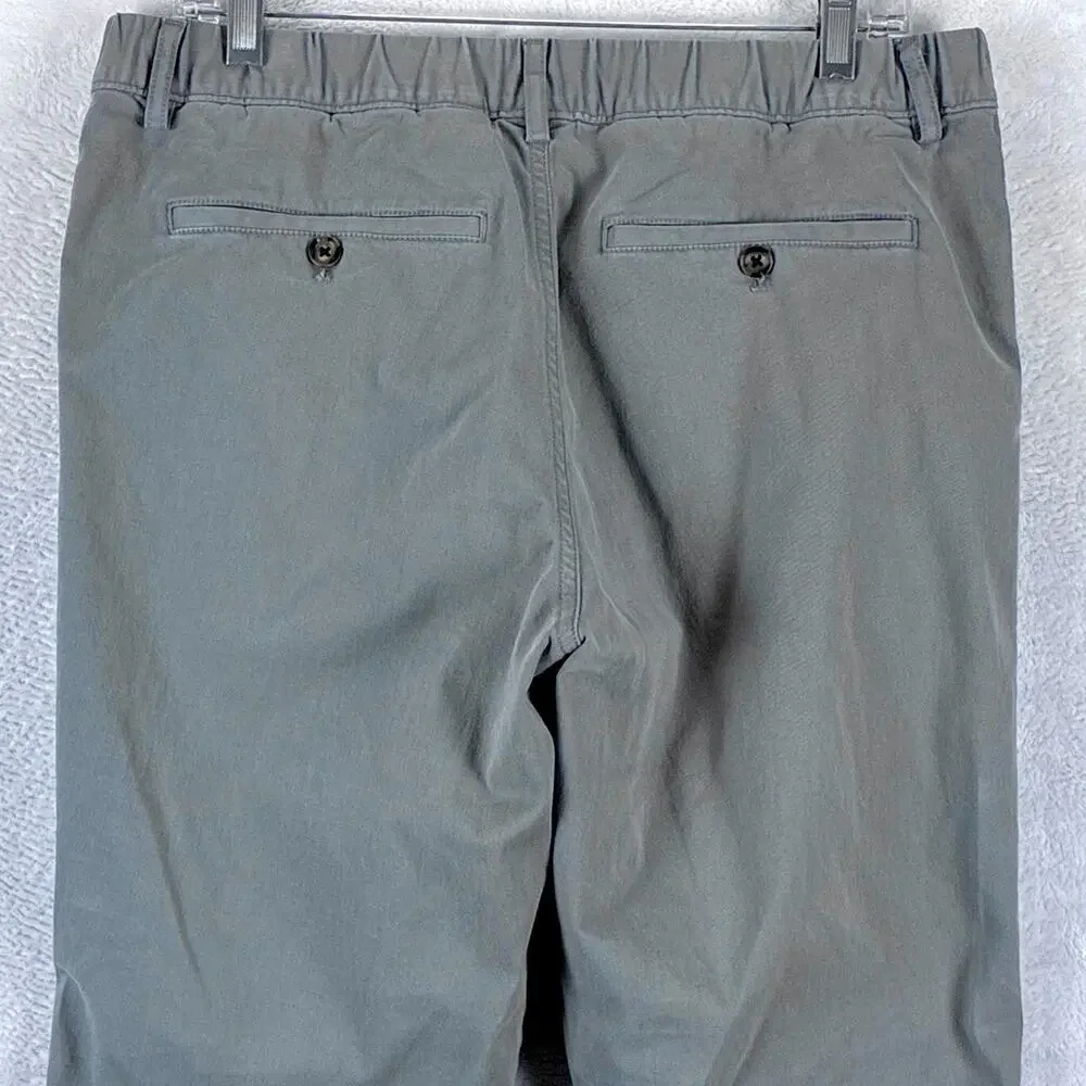 Bear Bottom Pants Mens L Tall Gray Pull On Elastic Waist Chino Preppy Classic